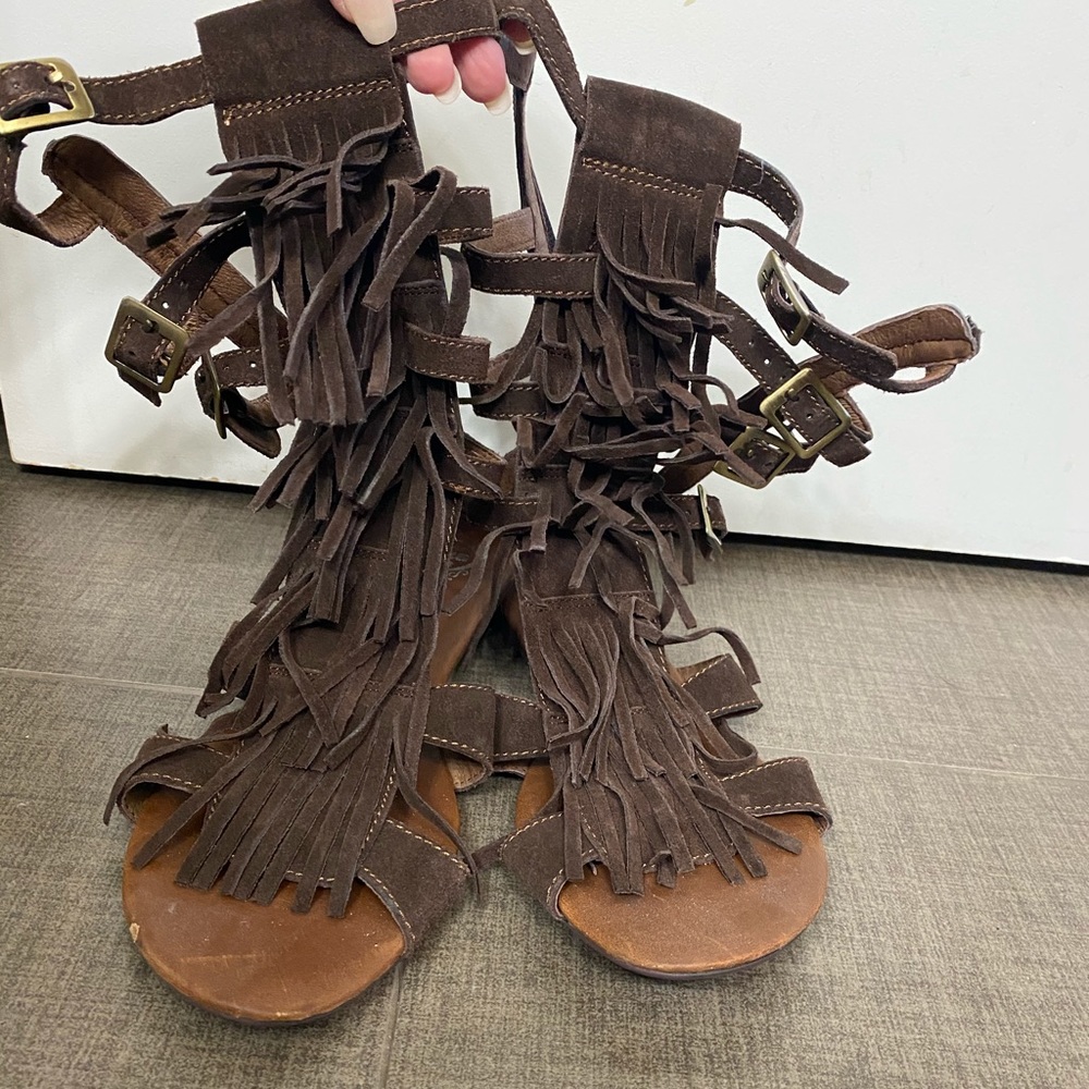 Jeffery Campbell Fringe Sandals